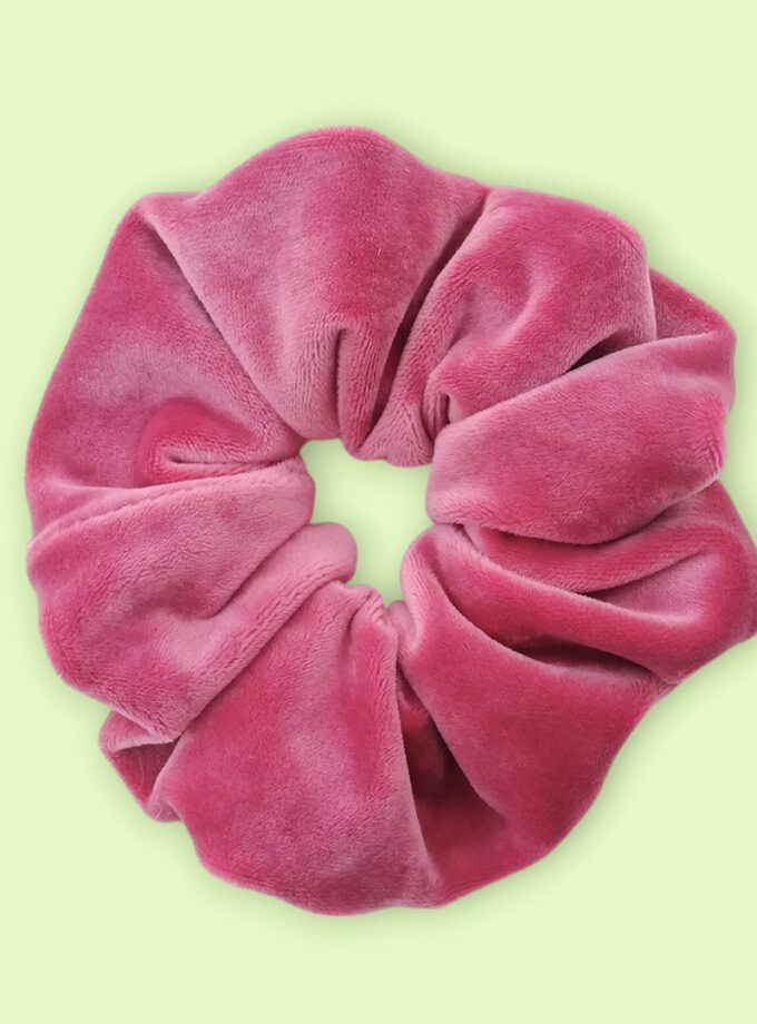 Creative-Stardust-Velvet-scrunchie-Fuschia-Rose3