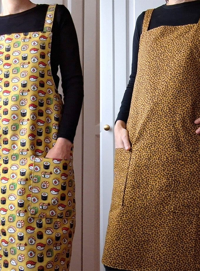 Χειροποίητη Ποδιά Διπλής όψης - κατά παραγγελία